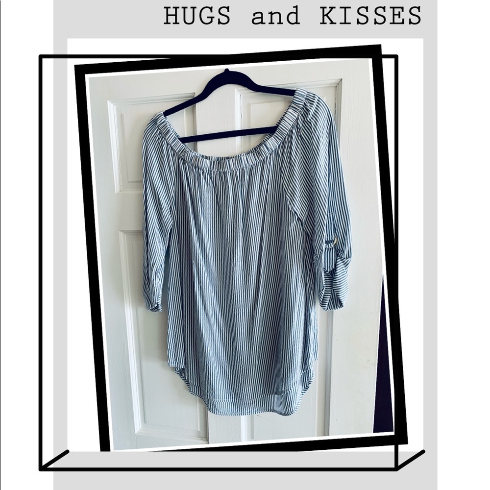 Michael Kors Off the Shoulder Rolled Sleeve